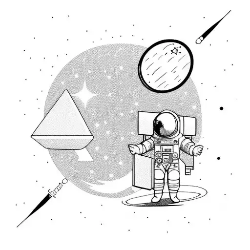 Astronaut And Satellite