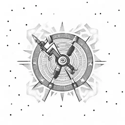 Gun With Stars As Bullets Shooting