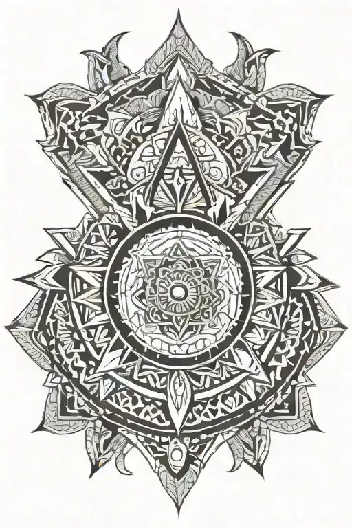 Mandala Design Incorporating Egyptian Gods