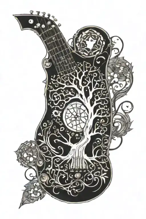 Tree Of Death Guitar Fingerboard Inlay Forearm