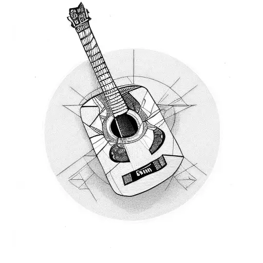 Acoustic Guitar And Drum Kit