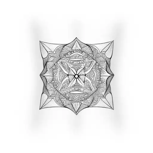 Symmetrical Nature Forest Armband Pattern