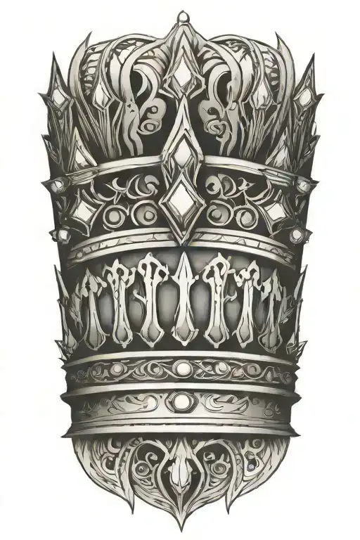 A Tattoo Of A Crown Incorporating Elements From The Sacramento Kings Logo