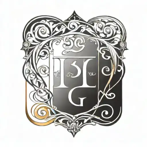 Parents Initials Gl And Kids Initials Tl Incorporated Within The Design