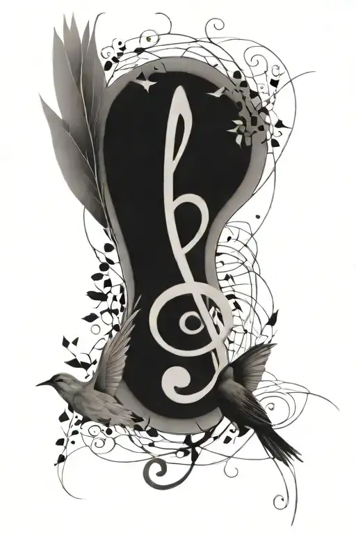 Treble Clef Nature Birds