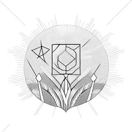 Sunset Over A Field Of Wheat