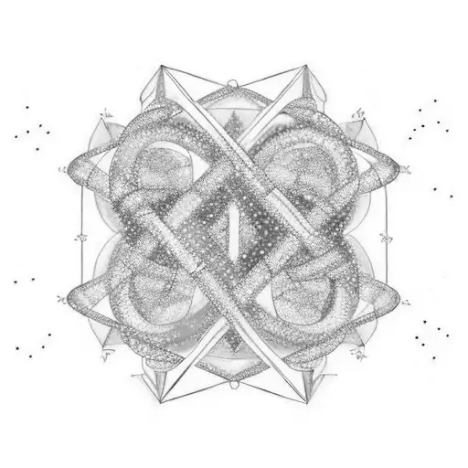 A Dna Double Helix Intertwined With A Vibrant Galaxy