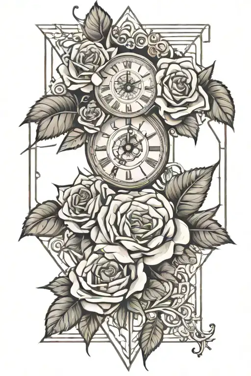 Roses And A Clock