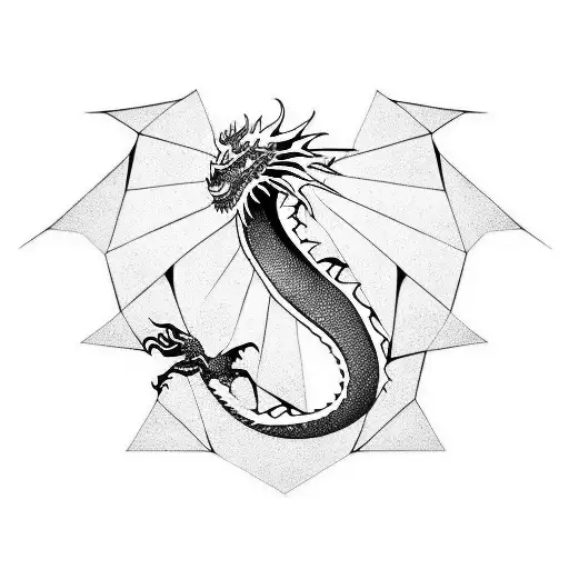 Dragon Logo Geometric