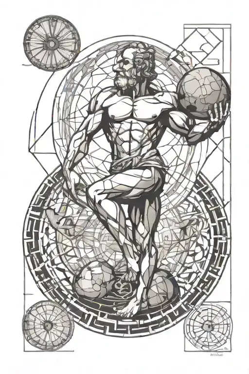 Atlas Holding The Earth On A Collum