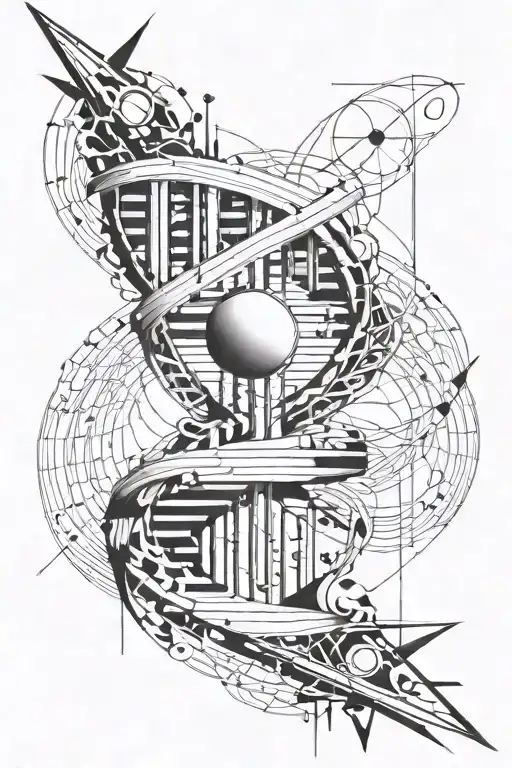 Dna Double Helix And Sasuke Curse Mark