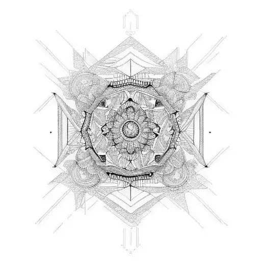 A Philosophical Quote Rendered In Intricate Line Art