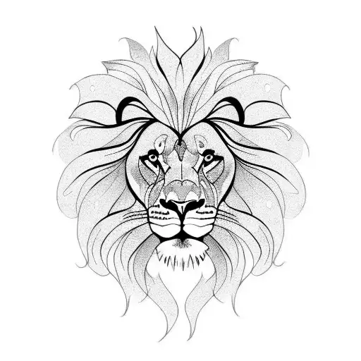 Big Lion With Eye Color