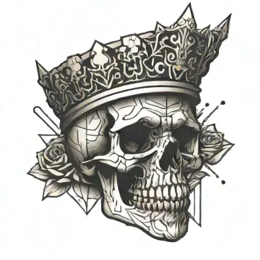 Skull Wearing A Crown