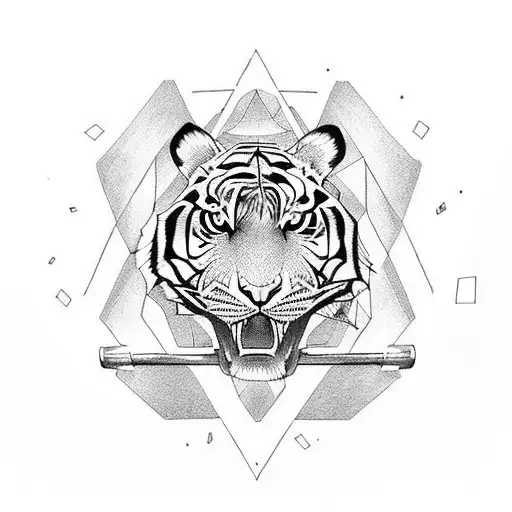 A Fierce Tiger Lifting Weights In A Crossfit Gym