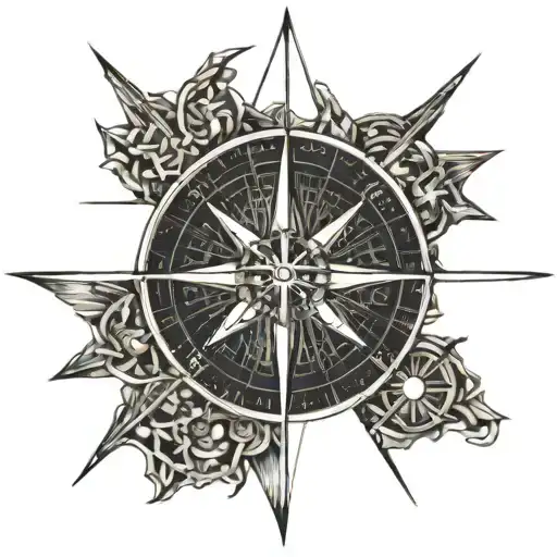 Jesus Crucified On A Compass