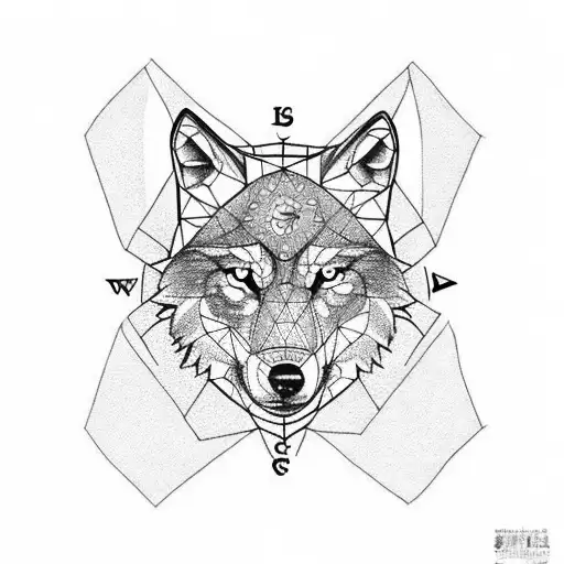 Wolf With Compass
