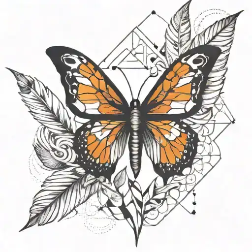 Butterfly And Feather