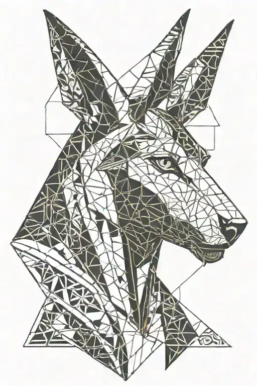 Anubis Portrait With Half