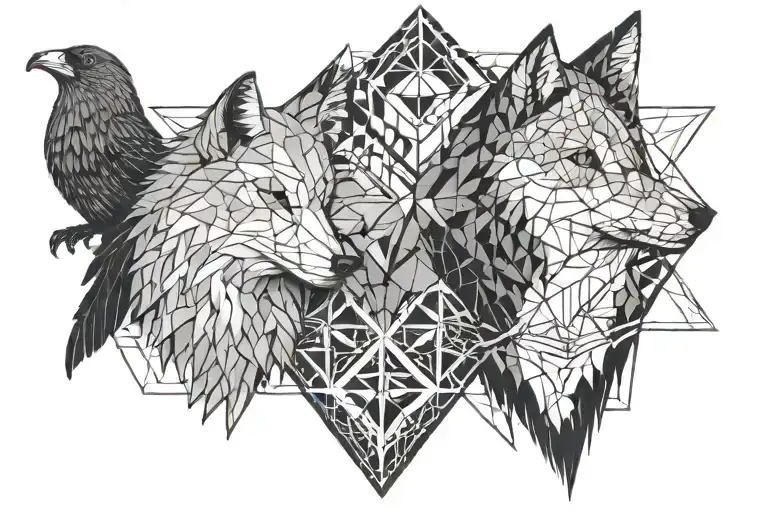 The Wolf And The Raven Perched