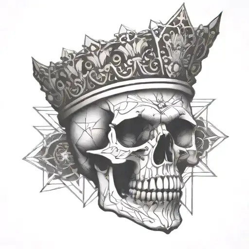 Skull Wearing A Crown