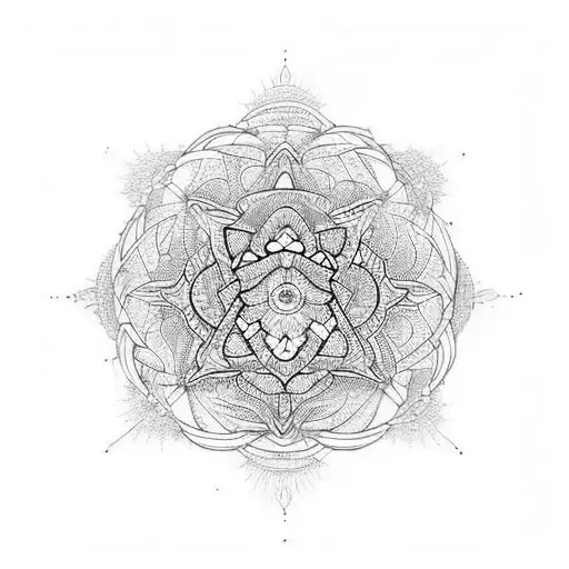 Mechanical Mandala With Nature