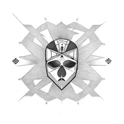 Two Bands One Under The Other With A Symbol In Between