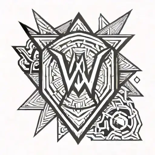 Superhero Symbol With The Letters Wl And Rslw