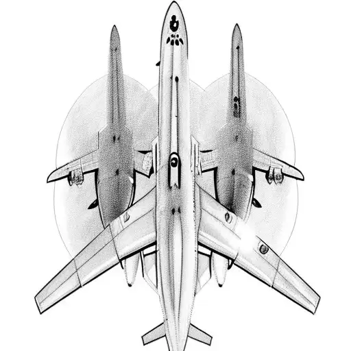 Two Jets Flying Over A Football Field
