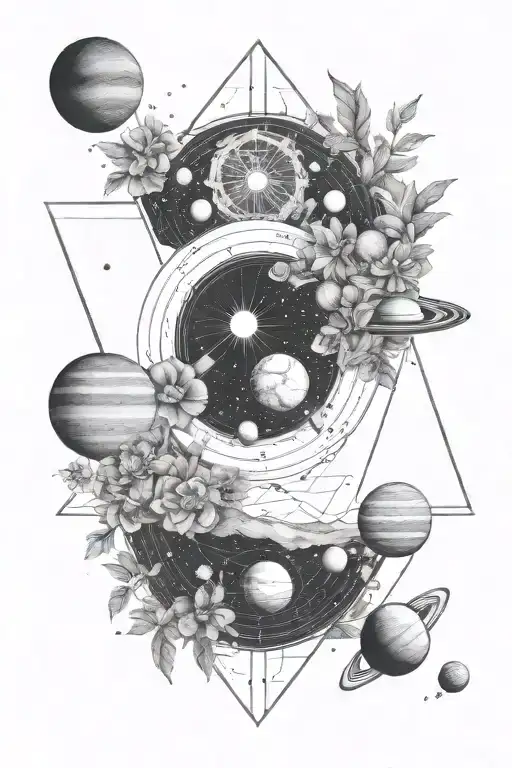 Solar System And Nature Background Forearm