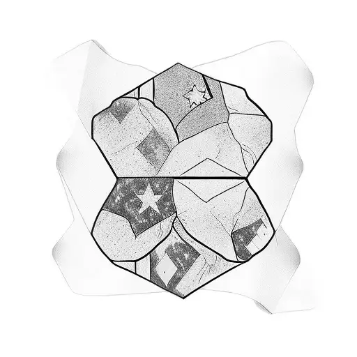 Hexagon Sleeve With Country Flags In Hexagon