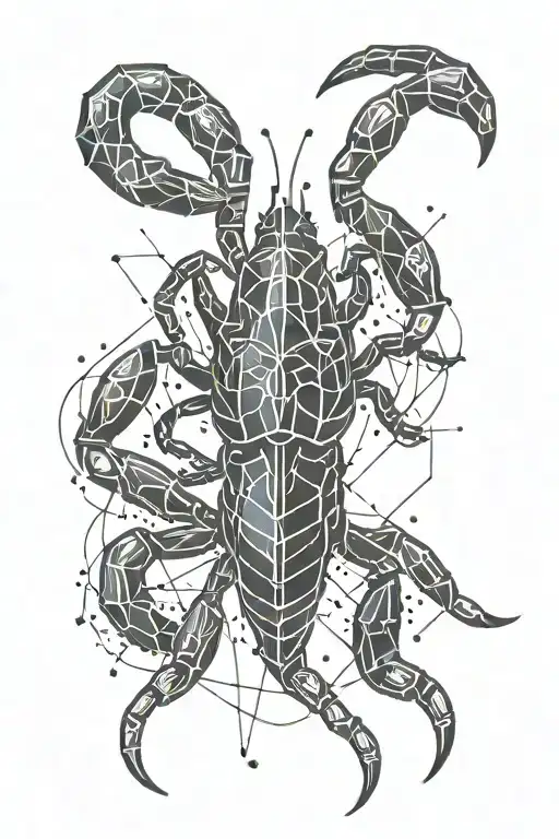 Scorpion With Constellation Intertwined