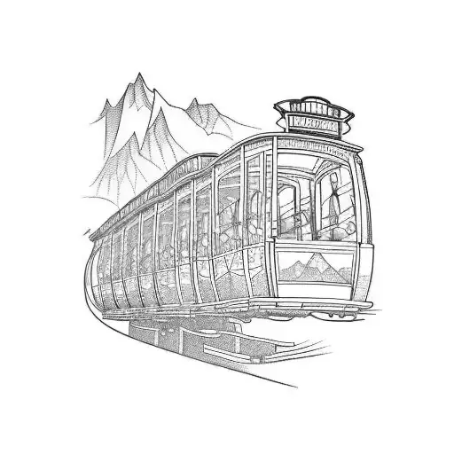 Grenoble Telepherique Cable Cars Alpes Sunset