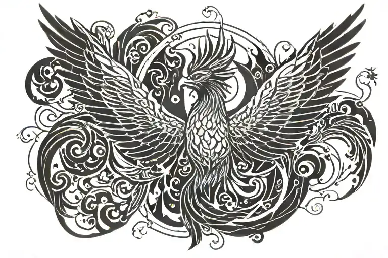 Phoenix Rising From Ashes