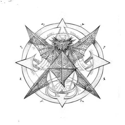 Dragon Triangle Anchor Compass Arrow Growth