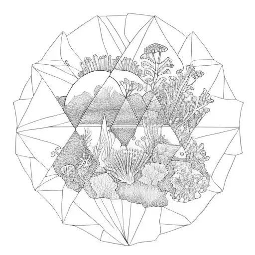 A Bunch Of California Wildflowers And The Ocean