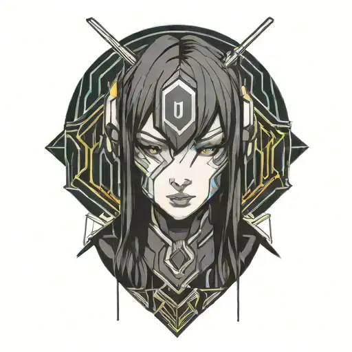 Beautifull Girl Anime Character Cyberpunk