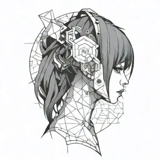 Beautifull Girl Anime Character Cyberpunk