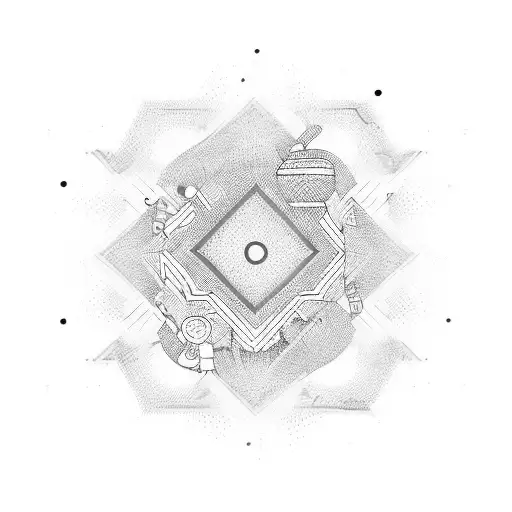 An Abstract Design Incorporating Digital Marketing Symbols And Stock Trading