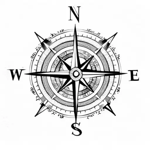 Compass On A Thick Wristband