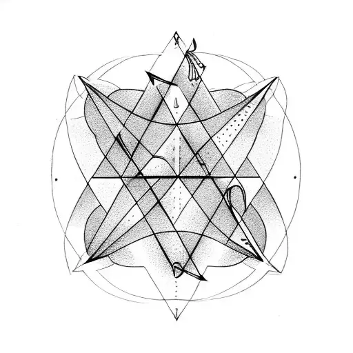 Triangle With Circles And Arrow