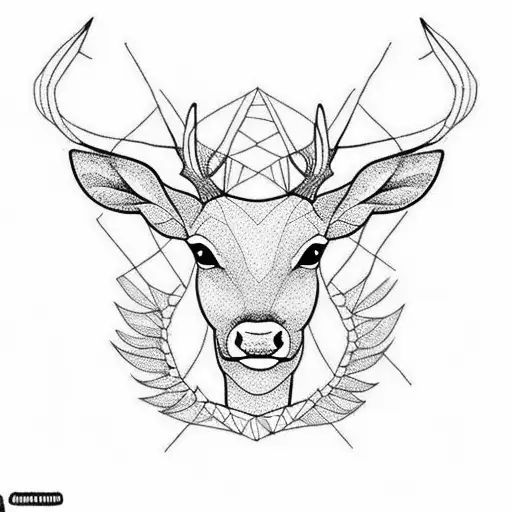 Treble Cleft Fishing Line And Deer In Background