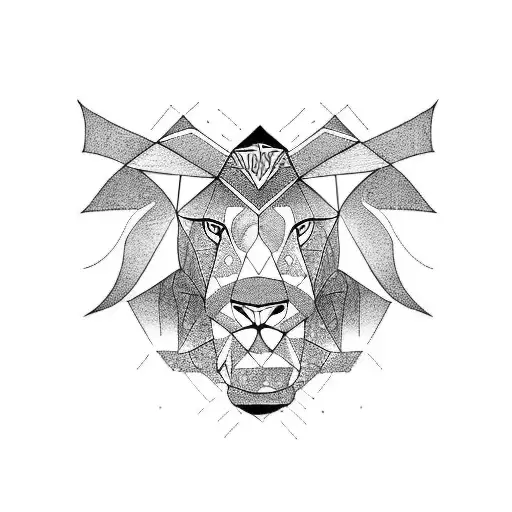 A Half Lion Face And A Half Elephant Face