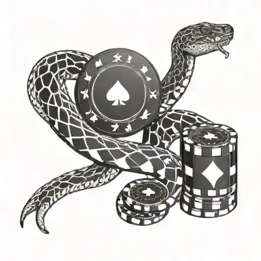 Snake And Poker Chips