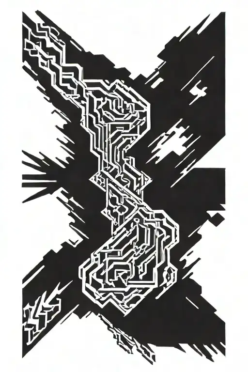 Angry And Agressive Fire With Strict Lines