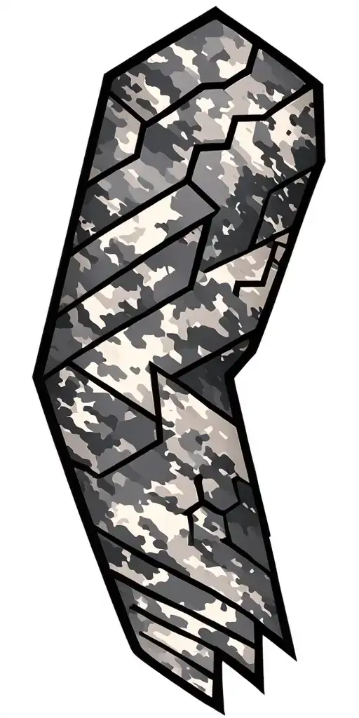 A Hexagonal Military Camouflage Sleeve