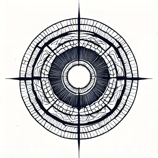 Trait Dark Geo Symteric Shapes Tatto