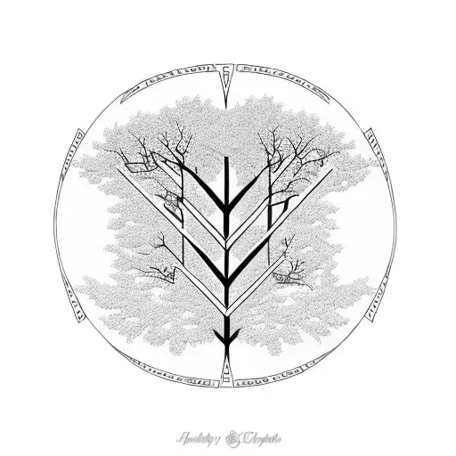 A Family Tree With Intricate Lettering Representing Each Family Member's Name