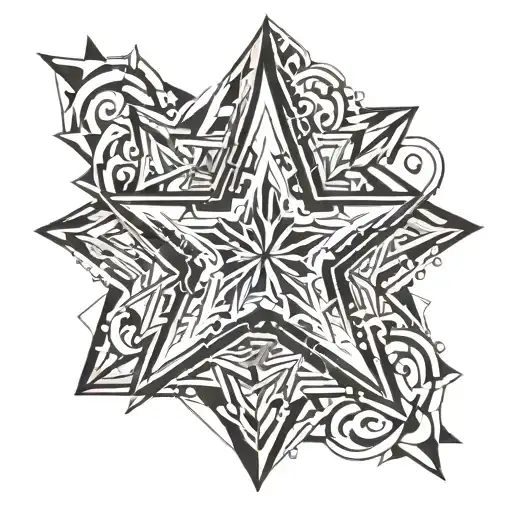 Abstract Star With M Letter