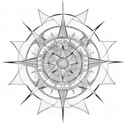 Mandala Compass With Fine Lines And An Unexpected Idea